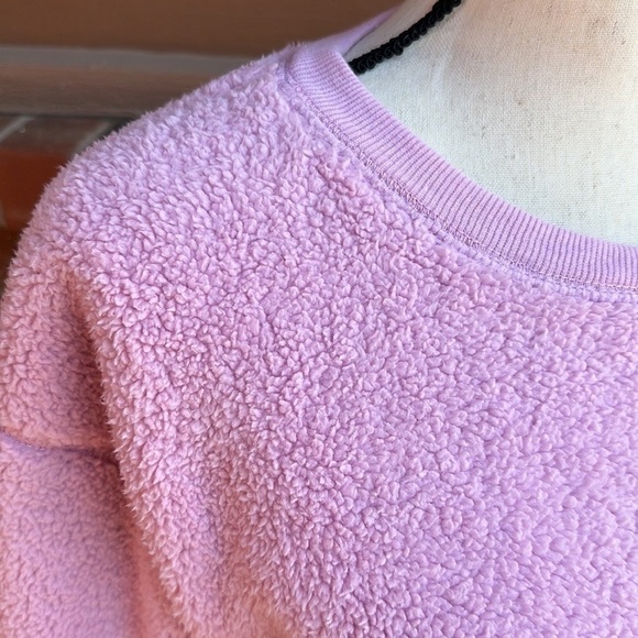 Splendid Women's Sundown Ashley Pullover Cropped Sweatshirt in Bubble Gum Small - Picture 2 of 7